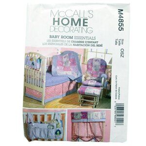 Pattern M4855 McCalls Home Decorating Baby Room Essentials One Size Uncut